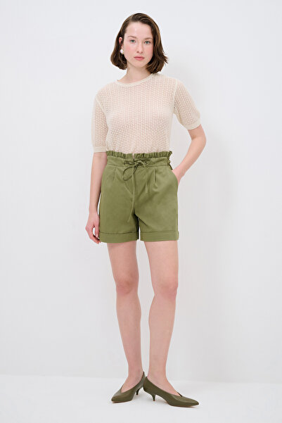adL Beli Fırfırlı Önden Bağcıklı Şort