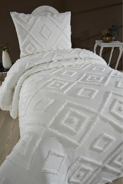 Çeyiz Diyarı Dowry Land Samira 2 Piece Single Pique Set Cream