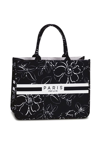 Fabrizio Bag, F50414, 43 X 35 X 18 Cm, 18 L, Black With Floral Print