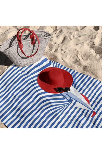 The Lucid Lab Striped Serenity Beach Towel - Cotton