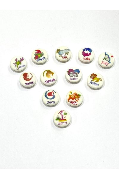 karantuhafiye Baby Button / Zodiac Model / 10 Pieces of Spring