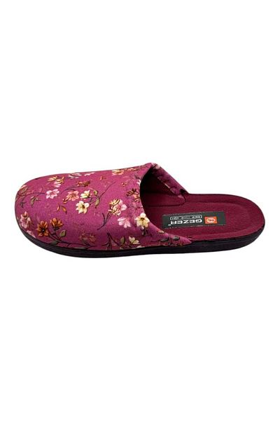 GEZER Women's Slippers, Pink With Floral Print, Size 39, 24 Centimeters, Comfortable And Warm