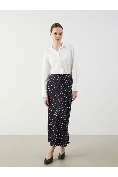 LC Waikiki New Season Polka Dot Satin Women's Skirt - S5M566Z8