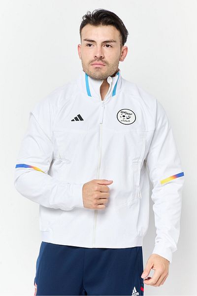 adidas Men Sportswear Fit Long Sleeve Football Jackets, White