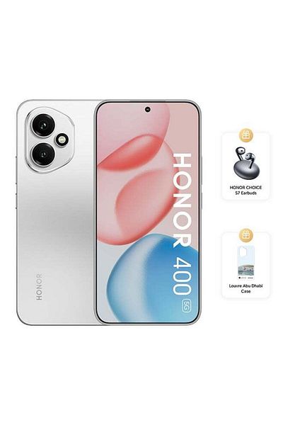HONOR 400 5G Dual SIM Meteor Silver 12GB RAM 256GB With Free HONOR CHOICE S7 Earbuds And Louvre Case