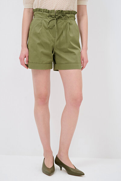 adL Beli Fırfırlı Önden Bağcıklı Şort