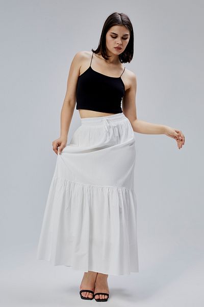 Bolivente Ecru Regular Cotton Voile Skirt