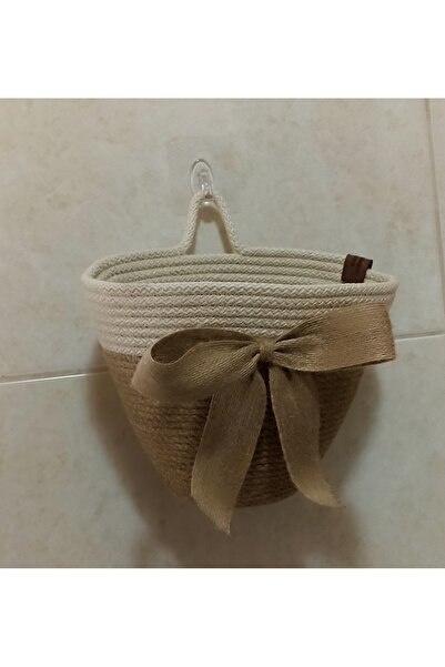 Pınar Gündoğdu Collection Wicker Door Front Basket, Hanging Newspaper Rack Multi-Purpose Basket