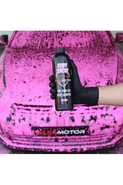 Bass Motor Șampon auto roz super concentrat Bass Motor Ruby Snow, 500ml