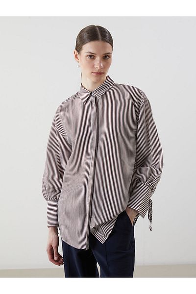LC Waikiki New Season Striped Oversize Women's Shirt Tunic - S5K328Z8