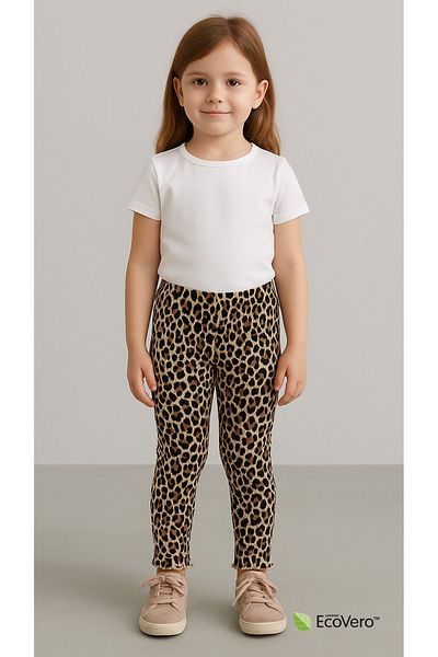 Kyex Pure Dots Girls' Summer Leopard Print Leggings
