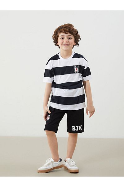 LC Waikiki Printed Striped Boy's T-Shirt