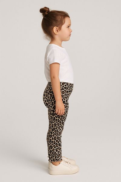 Kyex Pure Dots Girls' Summer Leopard Print Leggings