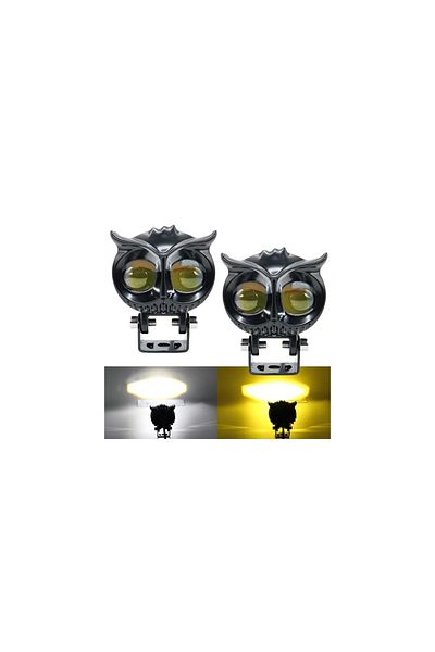 AUTOREY 50W LED Floodlight with Magnifier Off-Road Auto/Moto SUV ATV - Owl type 2 phases White and Yellow