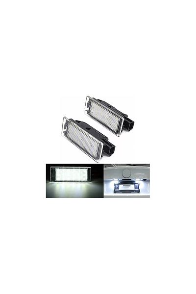 AUTOREY Set LED license plate lights canbus compatible with Renault Megane Laguna Master Clio 8200480127