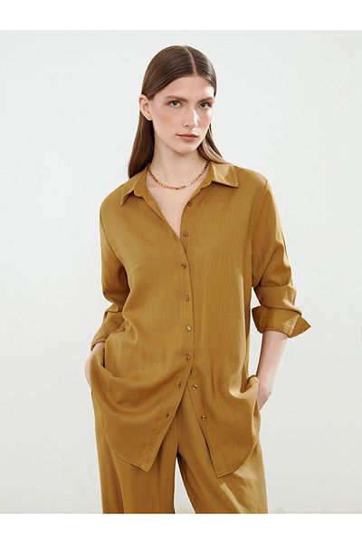 LC Waikiki New Season Linen Mixed Women's Shirt Tunic - S5Fh38Z8