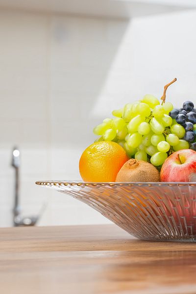 Porsima 31016 Newyork Gold Gilded Glass Fruit Bowl Presentation Bowl 31 cm
