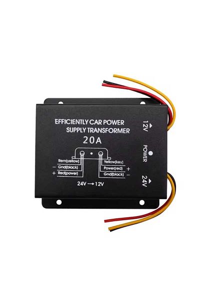 AUTOREY 24V - 12V 20A 240W Step-Down Converter – for Powering Devices in Caravans and Trucks