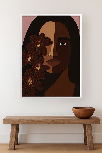 HOMEPACK Single Wooden Framed Painting One Piece Poster Painting Tk/Karina10
