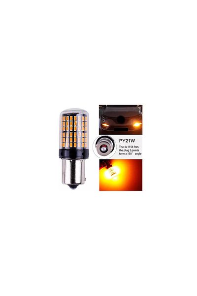 AUTOREY Bec LED Canbus 1156/BAU15S PY21W 3014 144 LED-uri Semnalizare Lumină de zi Lumini de zi Portocaliu