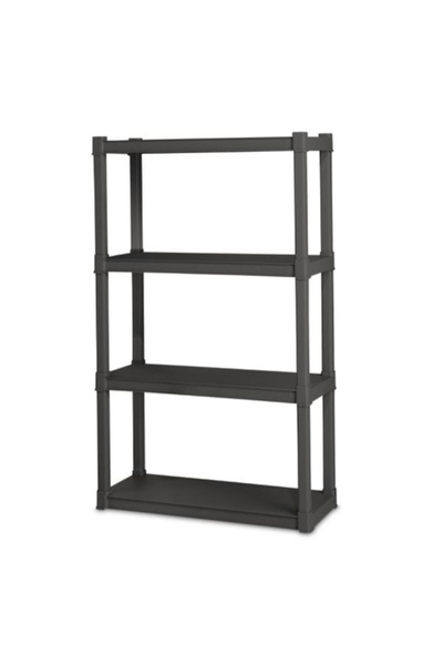 Sterilite 4-Tier Freestanding Rectangular Shelving Unit Flat 145.098 x 87.6 x 36.8 cm