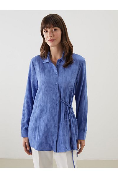 LC Waikiki Lcw Textured Seersucker Women's Shirt Tunic Fast Fashion