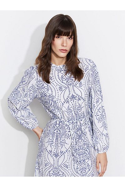 LC Waikiki Rochie de damă cu model cu guler în picioare sezon nou - S5KJ30Z8