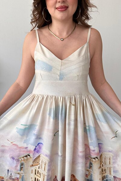 MaziButik Venice Strap Dress Colorful