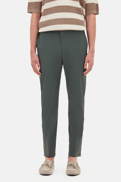 Tween Relaxed Fit Yeşil Düz Chino Pantolon