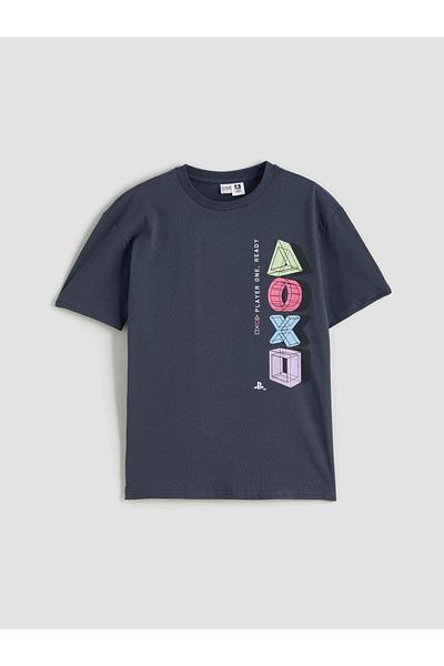 LC Waikiki New Season Crew Neck Playstation Printed Men's T-Shirt - S5Ps74Z4