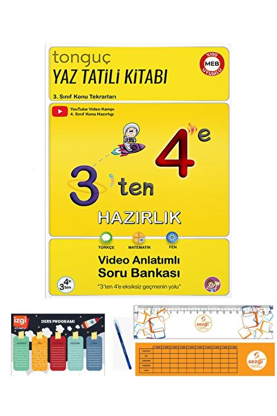Tonguç Yayınları 3'Ten 4'E Hazırlık Kitabı Hediyeli 2025 BASKI