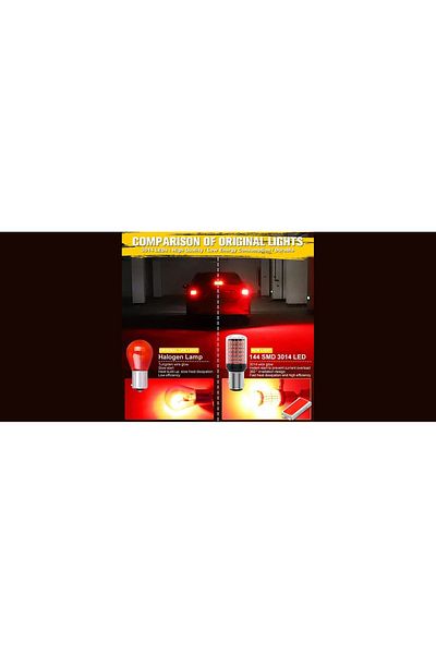 AUTOREY Canbus LED Bulb 1156/BA15S P21W 3014 144 LEDs for Brake Taillight Signal Reverse