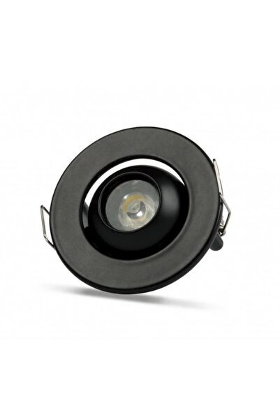 Noas 1W Siyah Kasa Manda Gözü Hareketli Led Spot Beyaz Işık