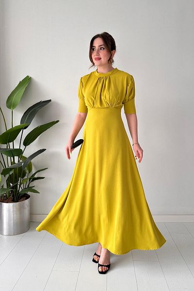 MaziButik Φόρεμα με μανσέτα Fat Green