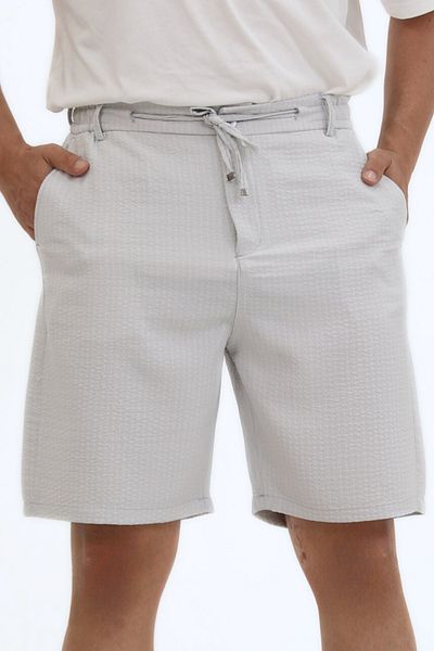 EXSPORT Si̇lver Striped Pants Shorts