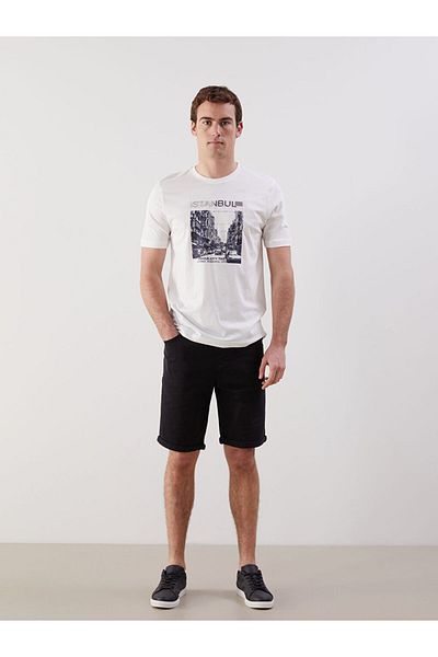 LC Waikiki New Season Crew Neck Printed Combed Cotton Men's T-Shirt - S5Fa61Z8
