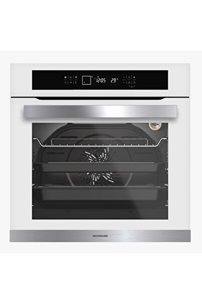 Silverline BO65T5W01 Touch Beyaz Cam Ankastre Fırın