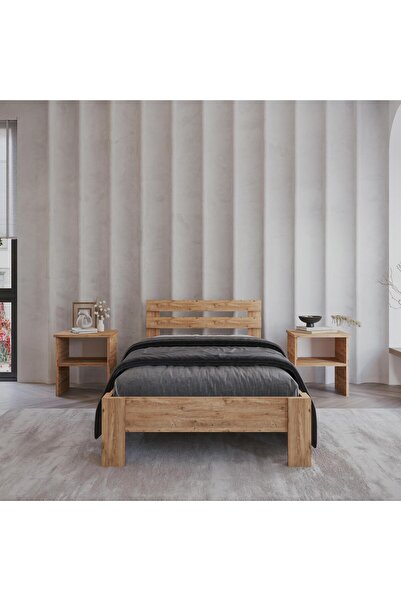 RENAZZO Letto Atlantik Mdf Karyola | Tek Ve Çift Kişilik Yatak Uyumlu, Kolay Kurulum