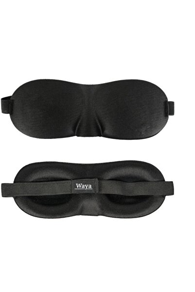 waya Mască de somn, 3D, WAYA, reglabilă, blocare 100% a luminii, neagră