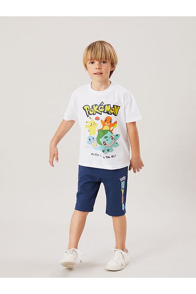LC Waikiki Tricou pentru băiat cu imprimeu Pokemon cu gât crew sezon nou - S5FY55Z1