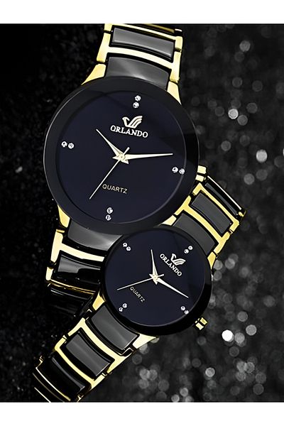 ZSTAR Jubilee Small Fashion Gold Couple Watches - Gold (PACK 1)