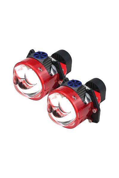 AUTOREY Set of 2 Bi-LED Laser 3 Inch Headlight Retrofit Magnifiers 75W 12490 Lumens 6500K Universal
