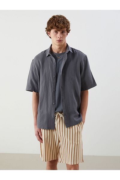 LC Waikiki Ανδρικό πουκάμισο Comfortable Fit Muslin