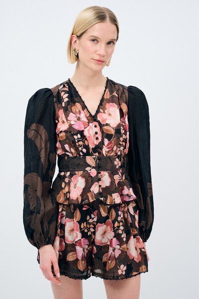 adL Balon Kollu Bluz