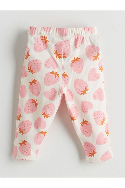 LC Waikiki New Season Strawberry Printed Girls' 3/4 Leggings - S5Je70Z1