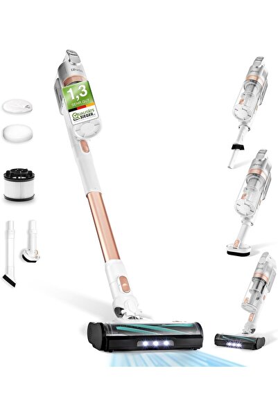 Levoit 4'ü 1 Arada Kablosuz Süpürge, Hayvan Kılı Başlıklı, Saç Önleyici, HEPA Filtreli