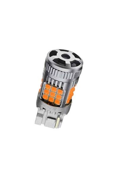 AUTOREY Bec LED T20 W21W 7440 pentru semnalizare DRL cu filament 30W 2800LM 3000K galben