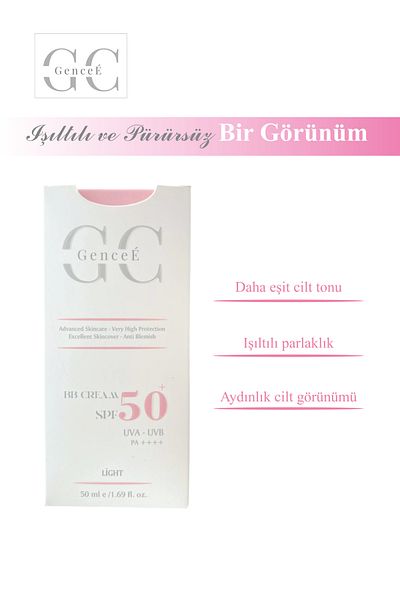 GenceE Spf 50 + Pa++++ Bb Cream Light Skin Tone Equalizer Shiny Intensive Concealer
