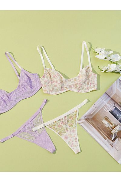 LC Waikiki New Season Floral Thong Panties 2 Pack - S58170Z8