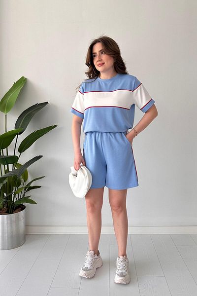 MaziButik Set cu pantaloni scurți Baby Blue